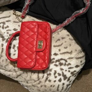 Red handbag